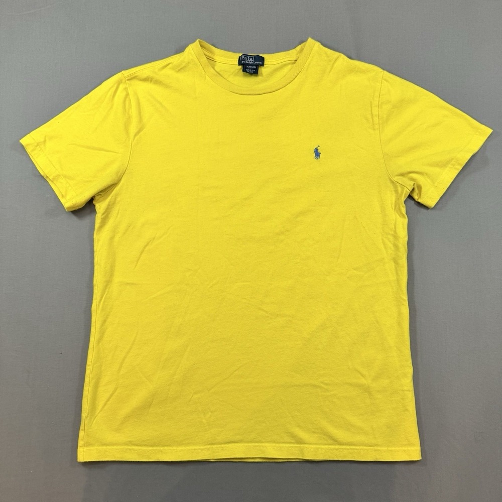 Polo Ralph Lauren Boys Yellow Crew Neck Shirt XL 18-20 Spring Casual Wear